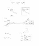 Brake Controls Governor Spring Ignition Diagram and Parts List for 10J912-0137-E1  Briggs and Stratton Engine